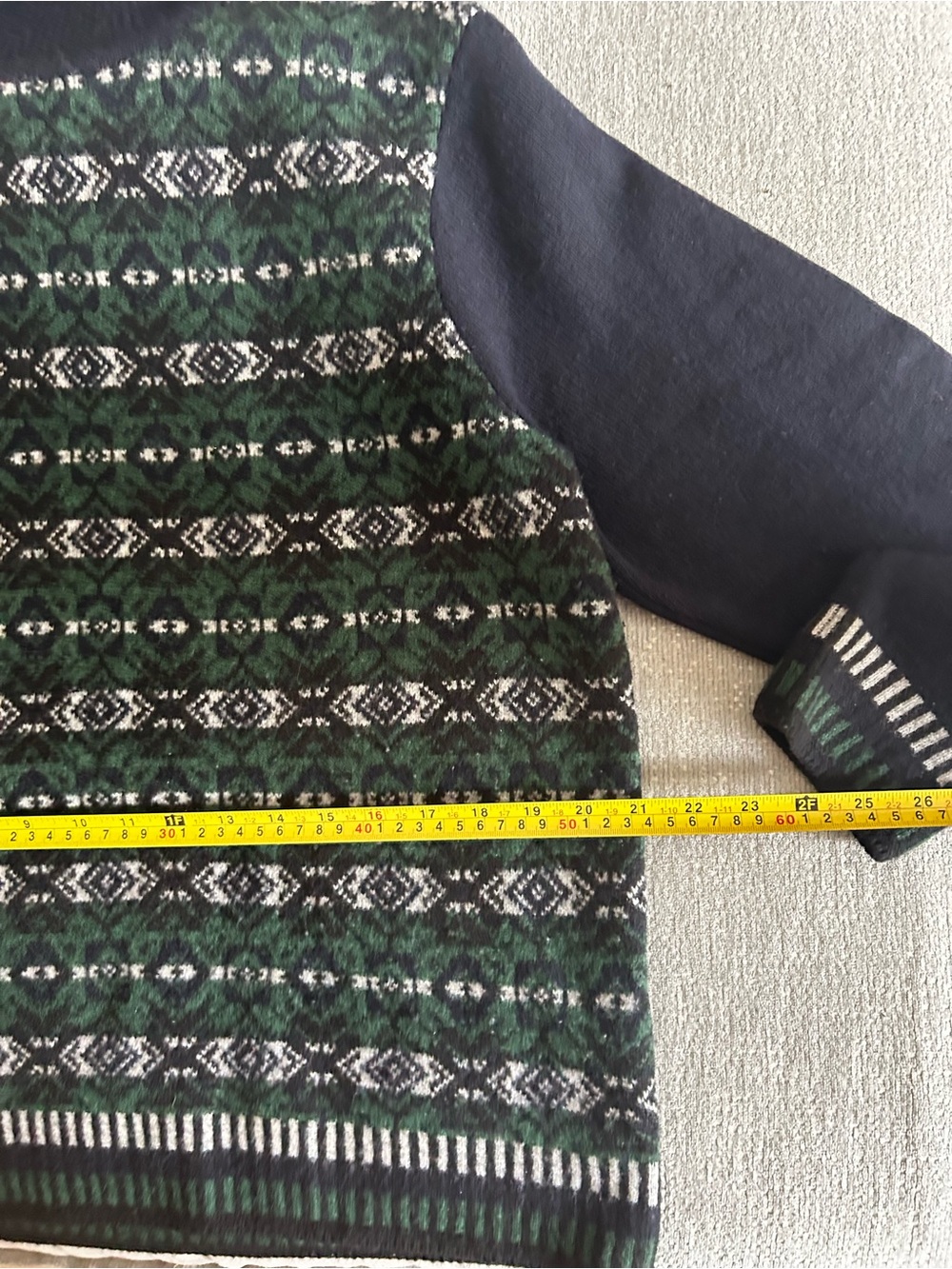 JW Anderson x Uniqlo Sweater Womens L Turtleneck Wool Fisherman Fair Isle - Picture 7 of 11